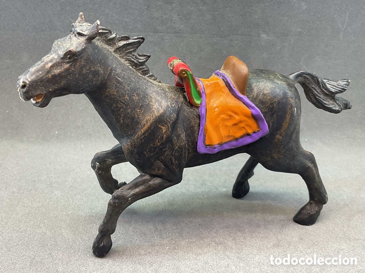 Figuras de goma y PVC: ANTIGUO CABALLO SERIE OESTE INDIOS Y COWBOYS. MARCA PAPO. A&Ntilde;O 1999.