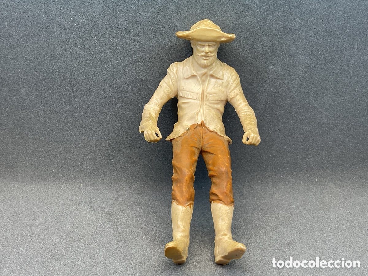 Figuras de goma y PVC: ANTIGUA FIGURA DEL OESTE. CONDUCTOR DE CARAVANAS. SERIE GRANDE.
