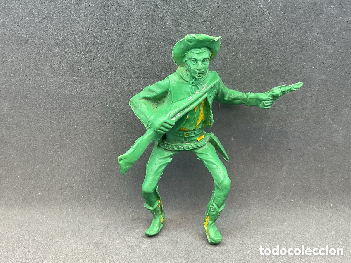 Figuras de goma y PVC: ANTIGUA FIGURA DEL OESTE. JINETE COWBOY DE REIGON. 90 MM