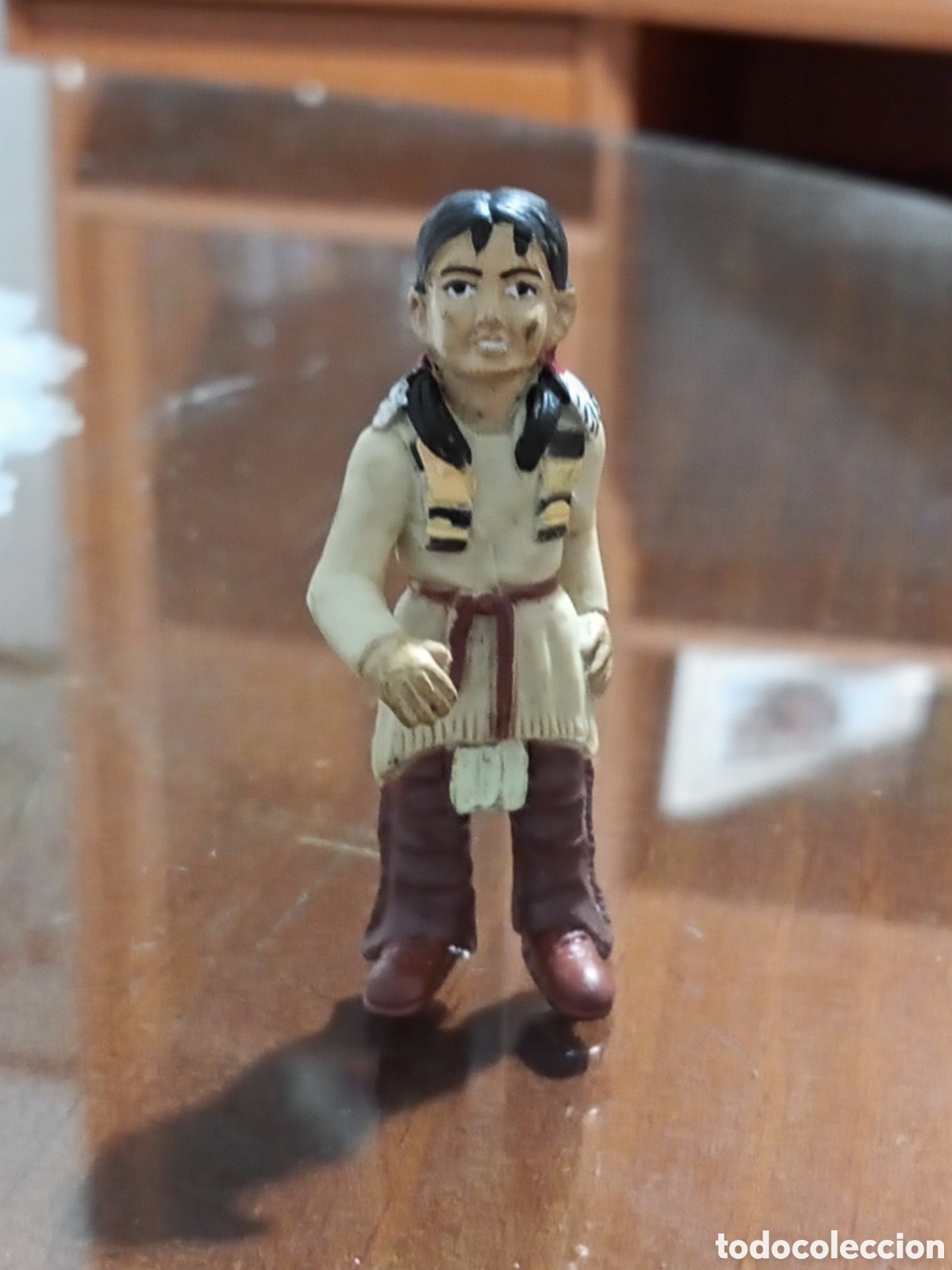 Figuras de goma y PVC: Figura ni&ntilde;o indio de Comansi, a&ntilde;os 80-90. Estado bueno.