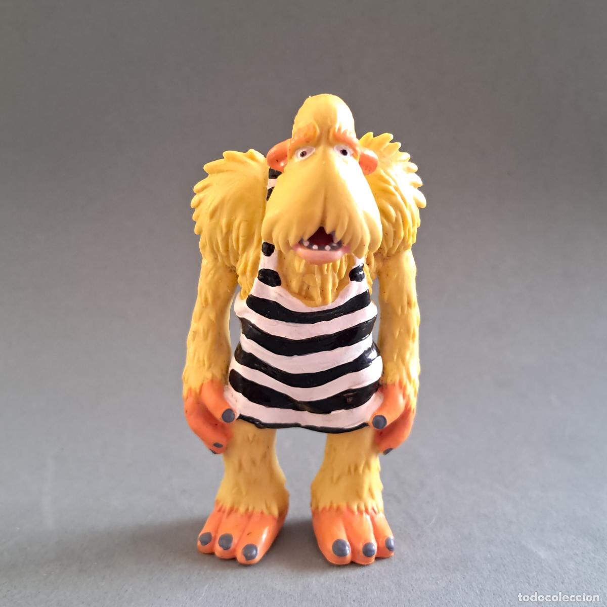 Figuras de goma y PVC: LURDO, monstruo amarillo, personaje de LOS LUNNIS, figura fabricada por YOLANDA, licencia RTVE