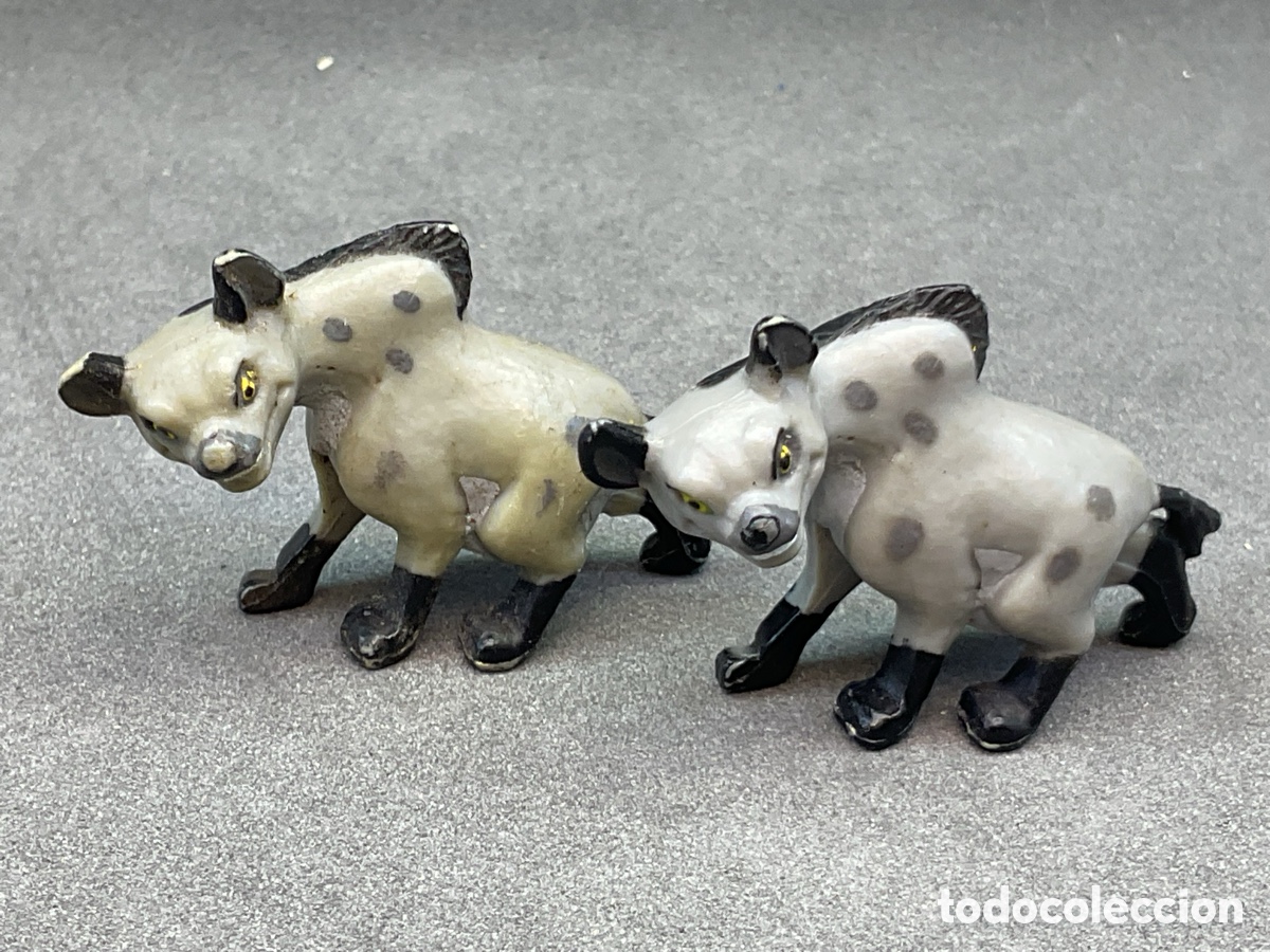 Figuras de goma y PVC: FIGURITAS TIPO KINDER DE HIENAS. PERSONAJES DE LA PEL&Iacute;CULA EL REY LEON . DISNEY.