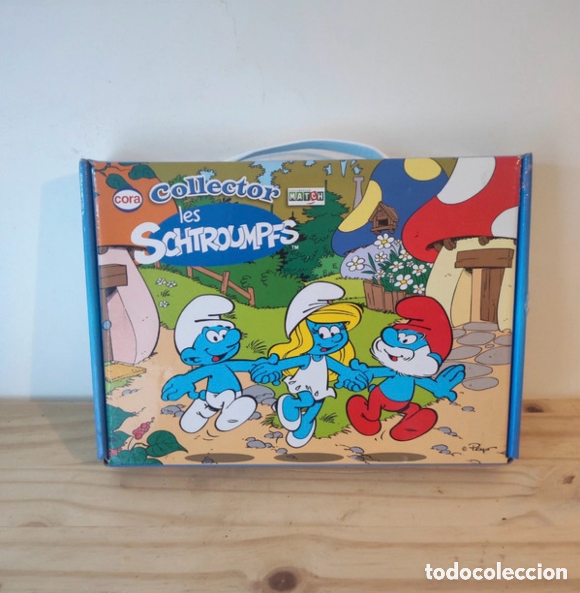 Figuras de goma y PVC: Malet&iacute;n colecci&oacute;n completa Los Pitufos, 20 bolas numeradas