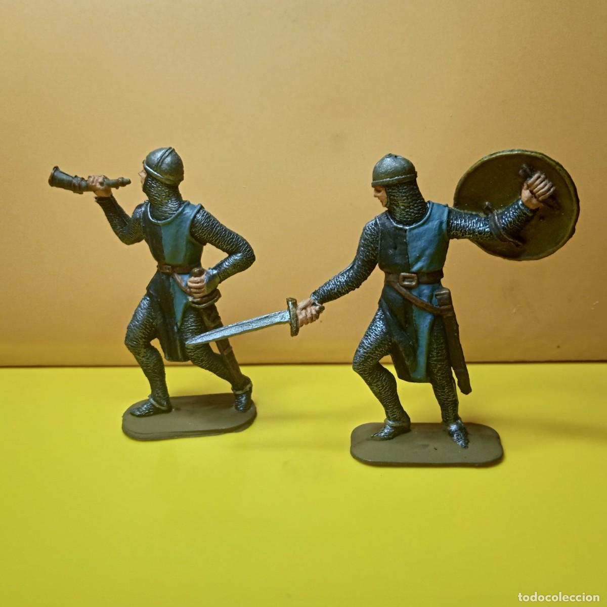 Figuras de goma y PVC: JECSAN - PUCHOL: FIGURAS SOLDADO MEDIAVAL ESCALA 1/28 (6,5 CM)