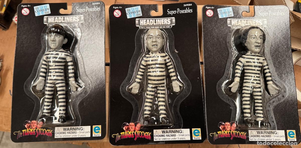 Figuras de goma y PVC: Pack FIGURAS MU&Ntilde;ECOS SERIE THREE STOOGES sin desprecintar