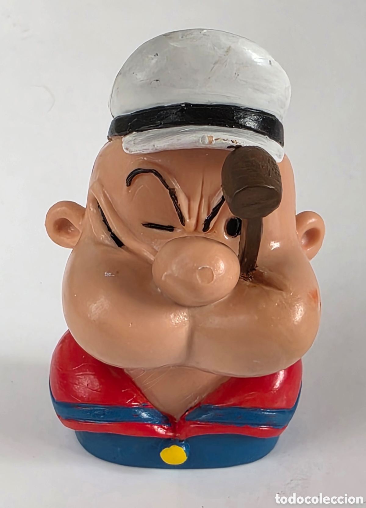 Gummi- und PVC-Figuren: Cabeza goma pvc Busto Popeye El Marino - Comics Spain 1992 - Juguete Retro