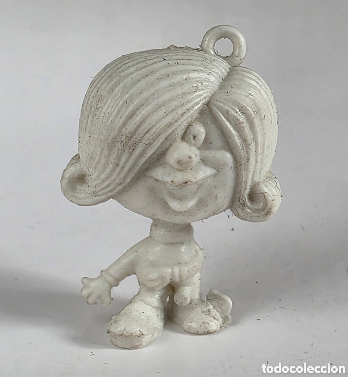 Figuras de goma y PVC: Figura goma pvc Cabezones de Dunkin - Color Blanco - Juguete Retro