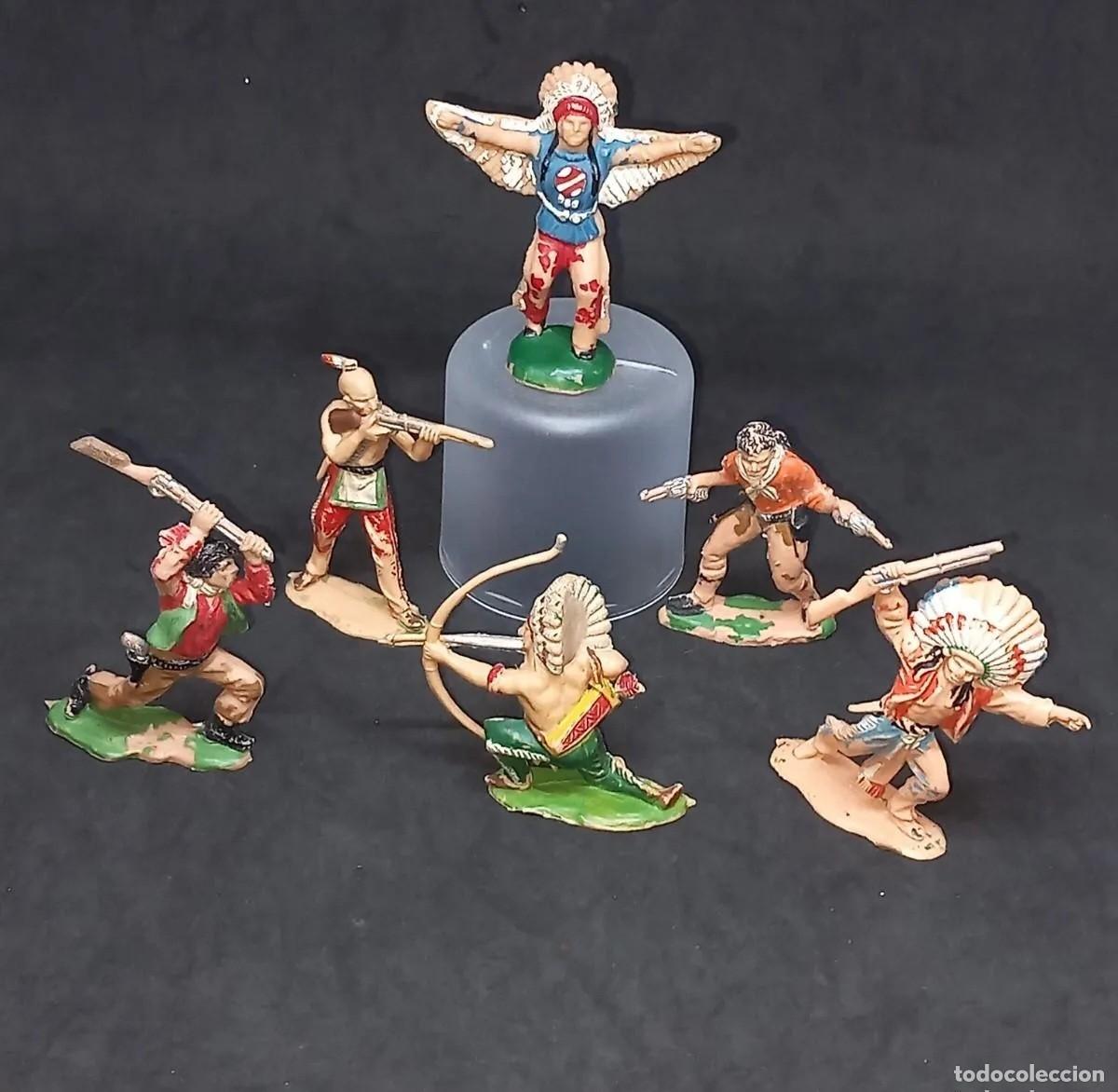 Figuras de goma y PVC: REAMSA OESTE JEFE GUERRERO INDIO COMANCHE N&deg; 21 96 99 100 6 CM COWBOY VAQUERO 61 62 60-70'S RTOY