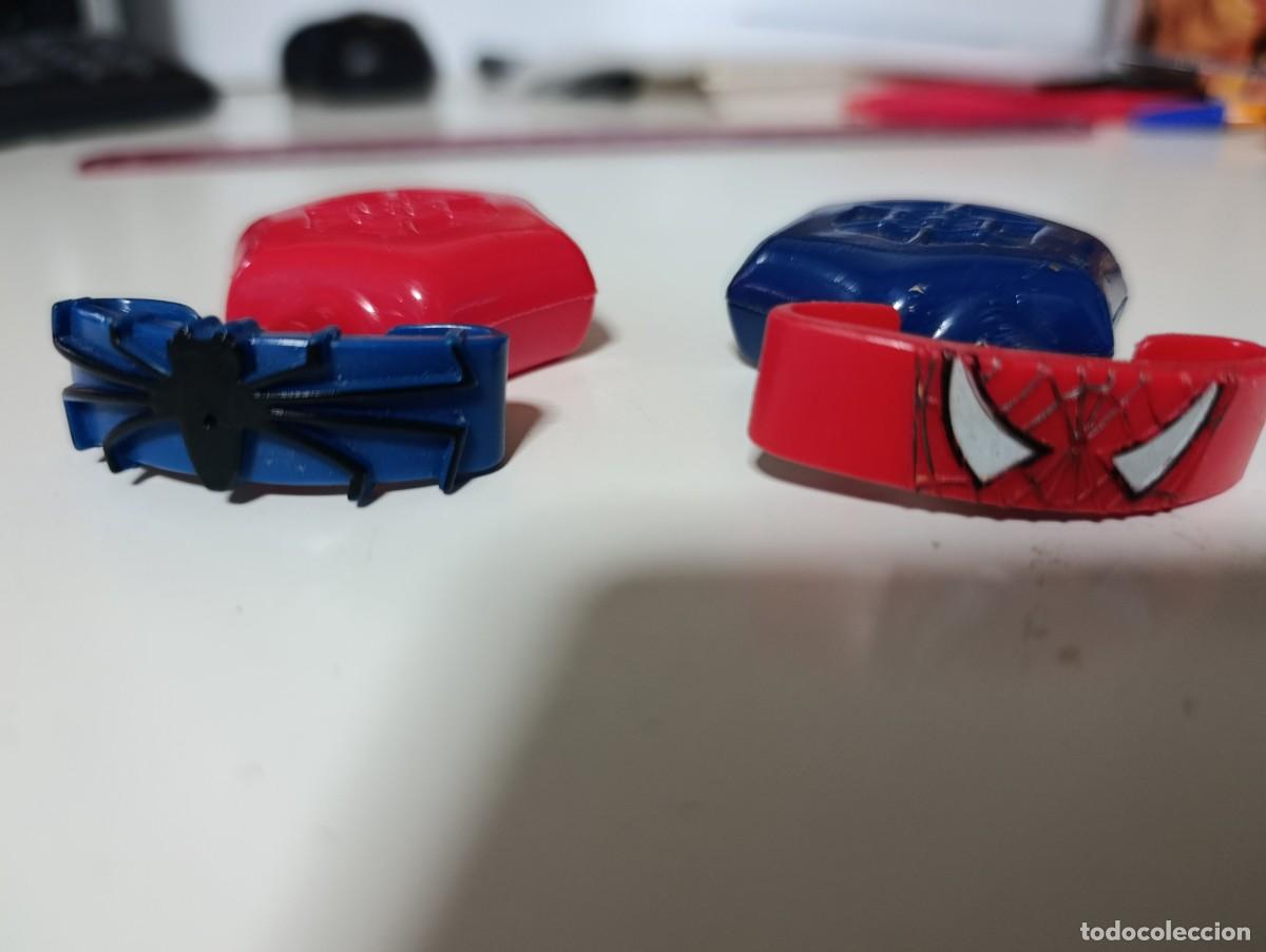 Figuras de goma y PVC: Lote 2 Spider-Man Kellogg&rsquo;s 2002 Web Shooter