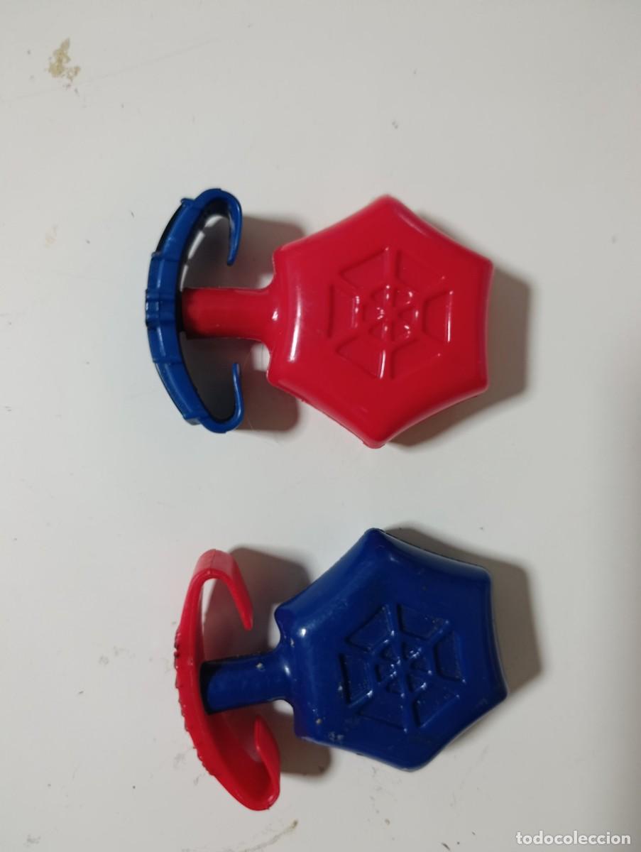Figuras de goma y PVC: Lote 2 Spider-Man Kellogg&rsquo;s 2002 Web Shooter - Foto 2