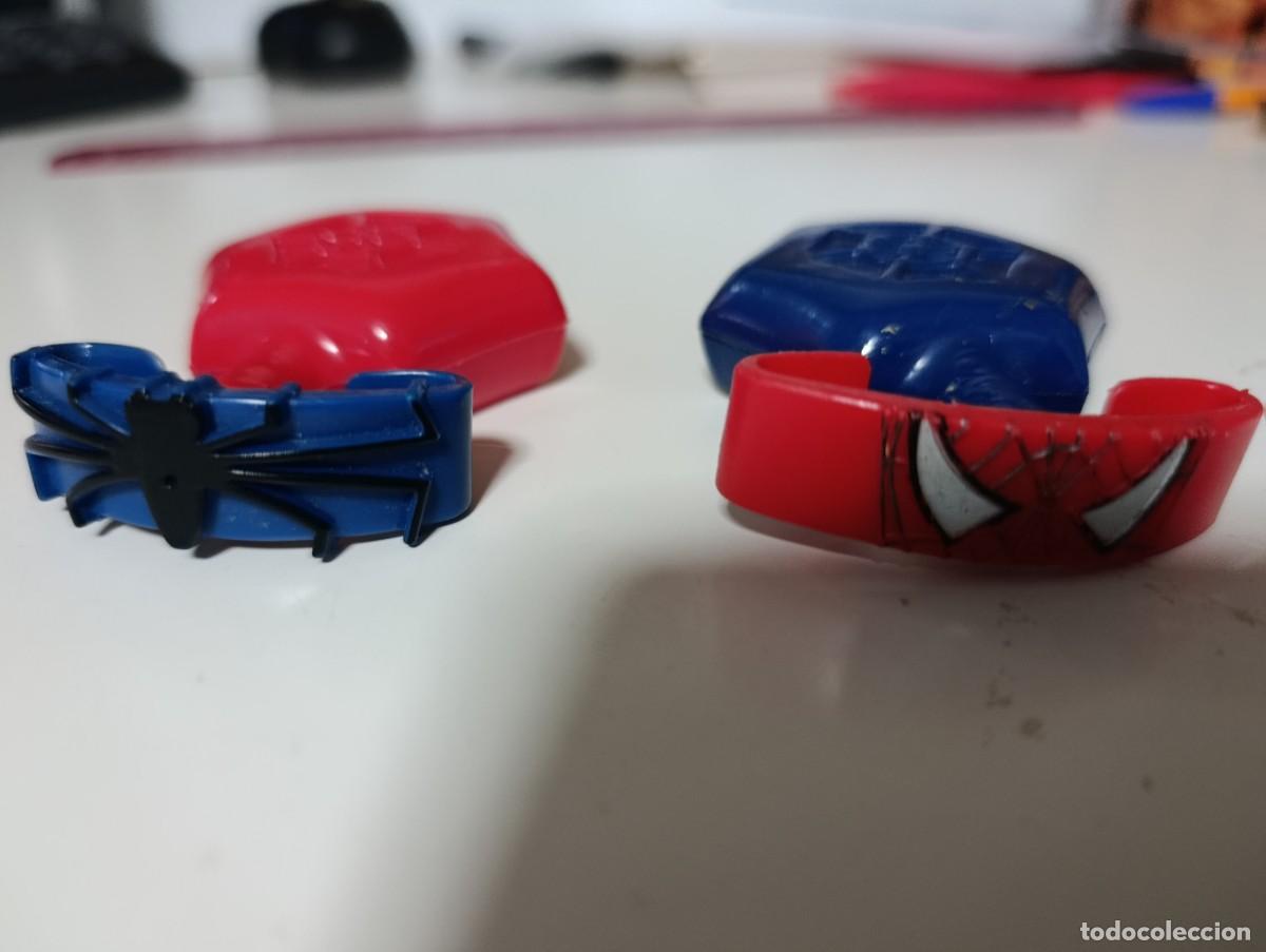 Figuras de goma y PVC: Lote 2 Spider-Man Kellogg&rsquo;s 2002 Web Shooter - Foto 3