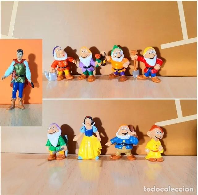 Figuras de goma y PVC: Lote Blancanieves y los siete enanitos figuras de Bully