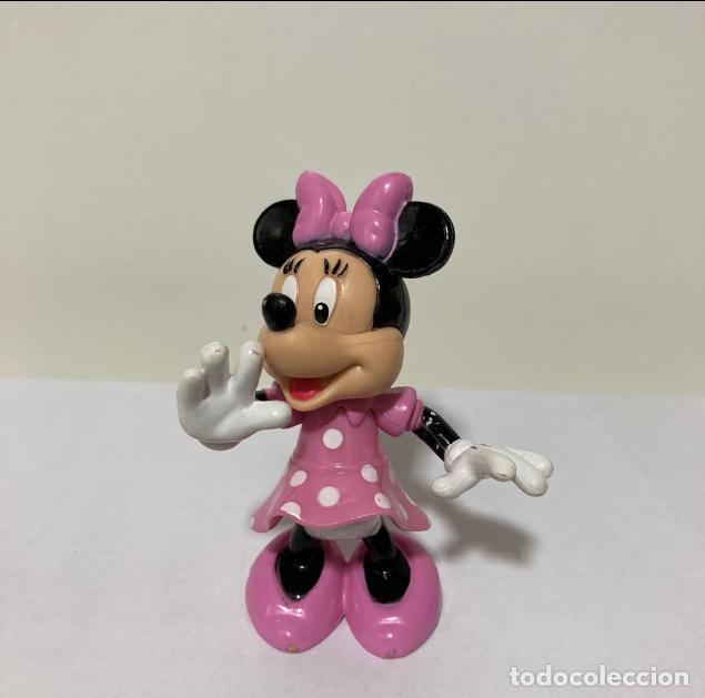 Figuras de goma y PVC: Disney Minnie vestido rosa #59, 8cm.