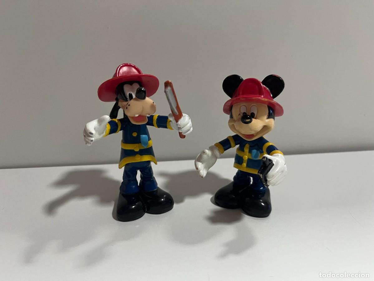 Figuras de goma y PVC: Disney Goofy y Mickey Mouse Bomberos #66, 7`5cm.