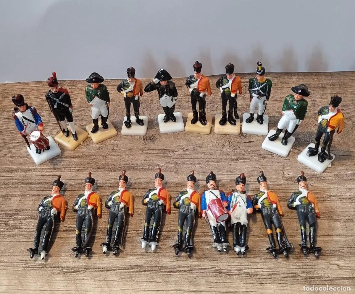 Figuras de goma y PVC: 19 SOLDADOS PROMOCI&Oacute;N BOMBONS NAPOLEON 4,5 cm FRANCIA FIGURAS DE COMPUESTO A&Ntilde;OS 70 PTOY