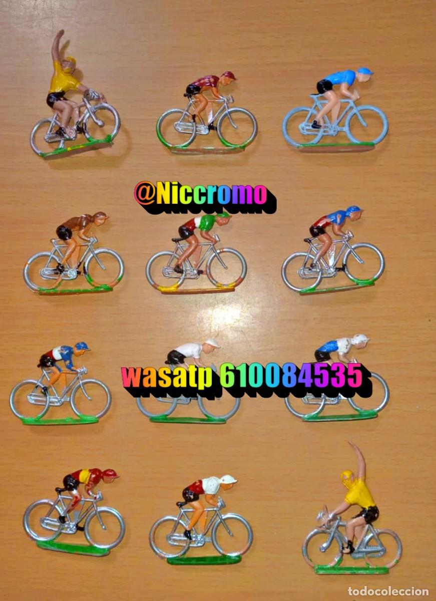 Figuras de goma y PVC: 12 ciclistas plastico sotorres a&ntilde;os 60s vuelta giro tour niccromo