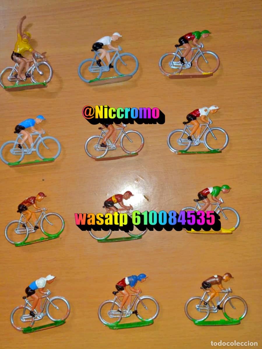 Figuras de goma y PVC: 12 ciclistas plastico sotorres a&ntilde;os 60s vuelta giro tour ciclismo niccromo