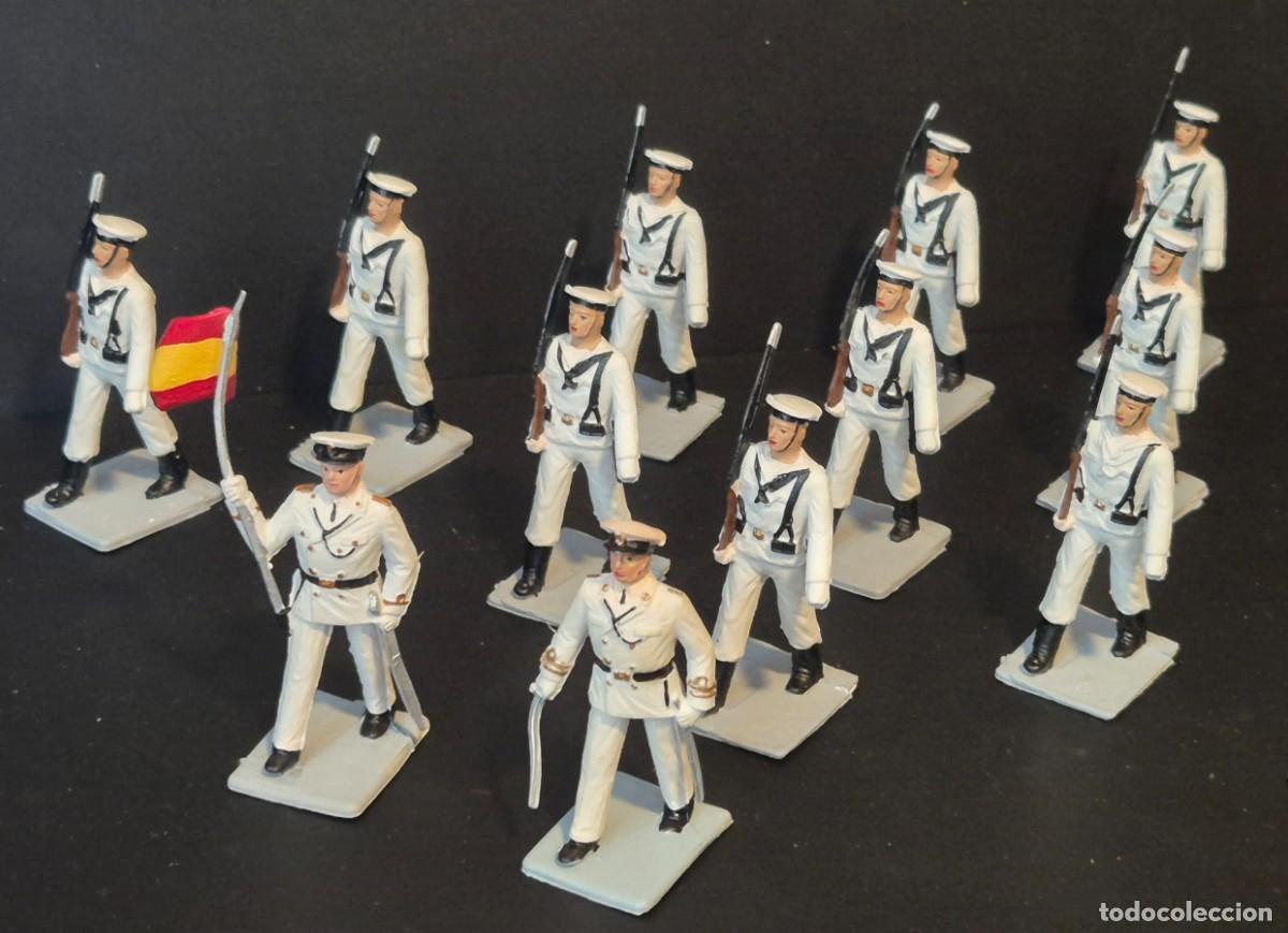 Figuras de goma y PVC: SOLDIS REAMSA GOMARSA LOTE MARINEROS BLANCOS GOMA, FALTA UNA FIGURA