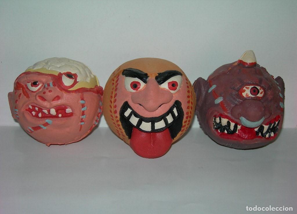 Figuras de goma y PVC: COLECCI&Oacute;N COMPLETA BOLAS MADBALLS BOOTLEG ORIGINAL A&Ntilde;OS 80 - MADE IN SPAIN - CARABOLAS MONSTRUO -