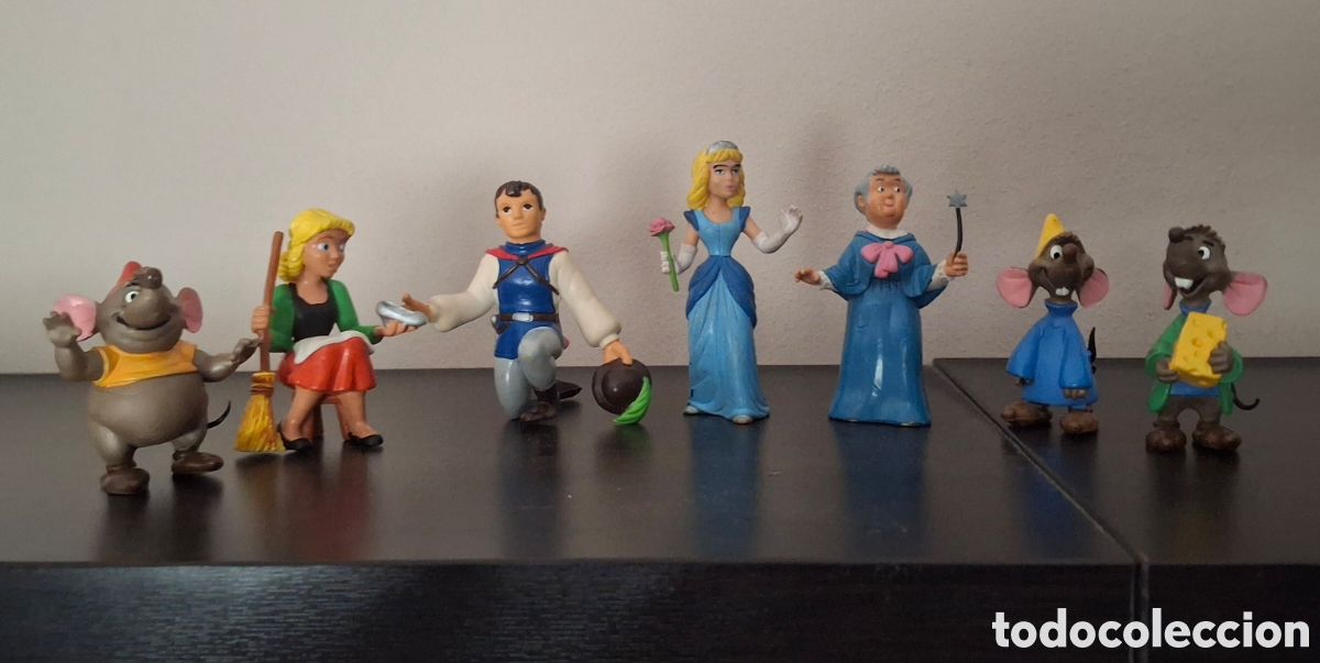Figuras de goma y PVC: COMICS SPAIN - LA CENICIENTA - SERIE COMPLETA 7 FIGURAS - PVC ORIGINALES - HADA PRINCIPE RATONES