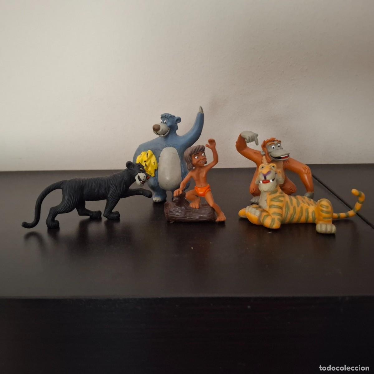 Figuras de goma y PVC: COMICS SPAIN - EL LIBRO DE LA SELVA - SERIE COMPLETA 5 FIGURAS - MOWGLI BALOO BAGHEERA REY LOUIE