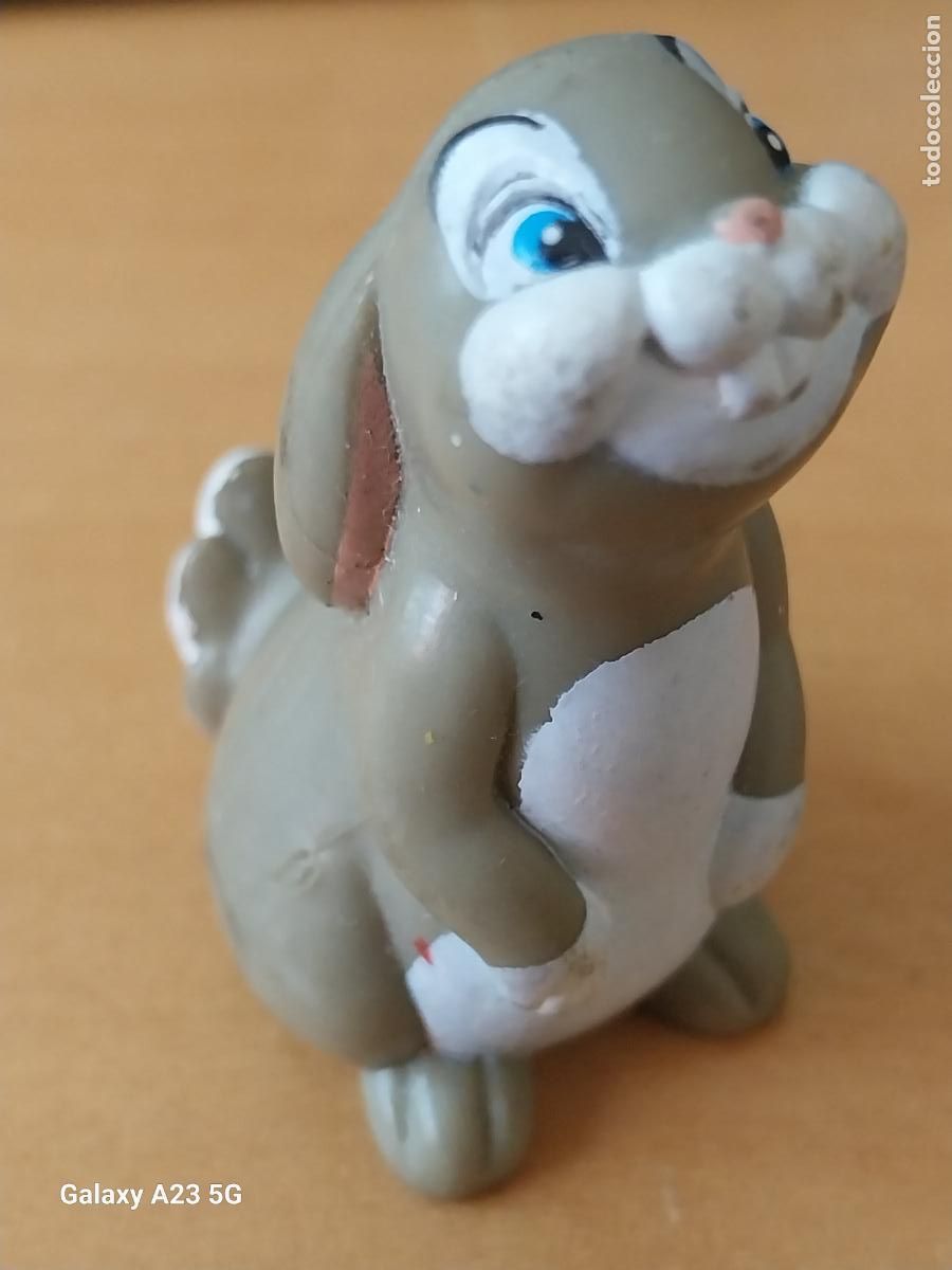 Figuras de goma y PVC: TAMBOR DISNEY FIGURA PVC GOMA 4.73CMS ALTO ORIGINAL VINTAGE CONEJO