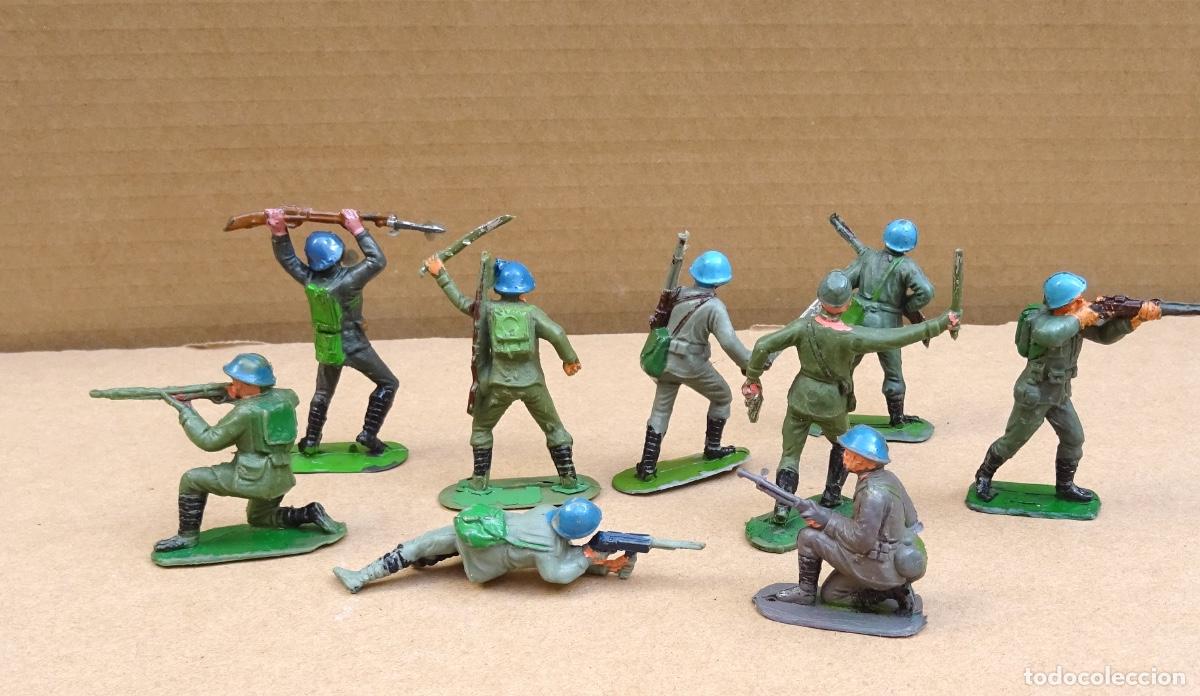 Figuras de goma y PVC: JECSAN CASCOS AZULES JAPONESES PLASTICO