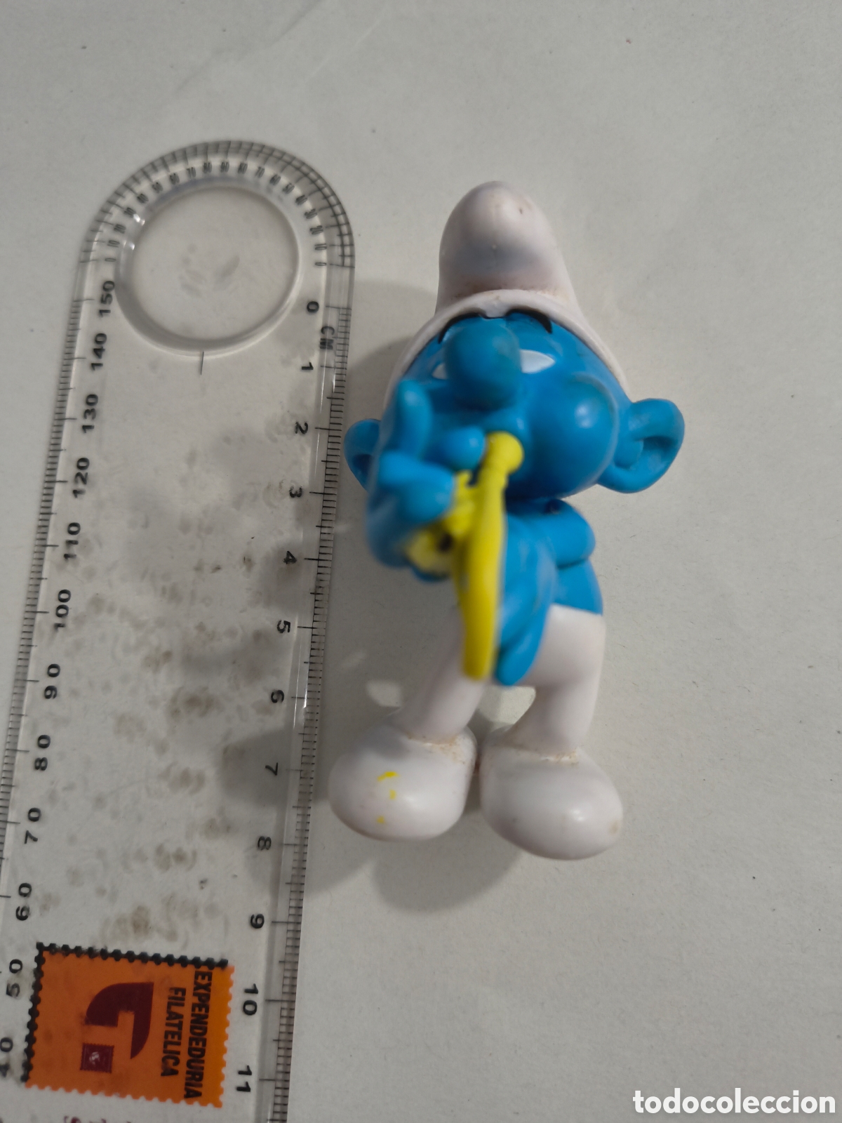 Figuras de goma y PVC: PITUFO TROMBON, TROMPETA, - Foto 2