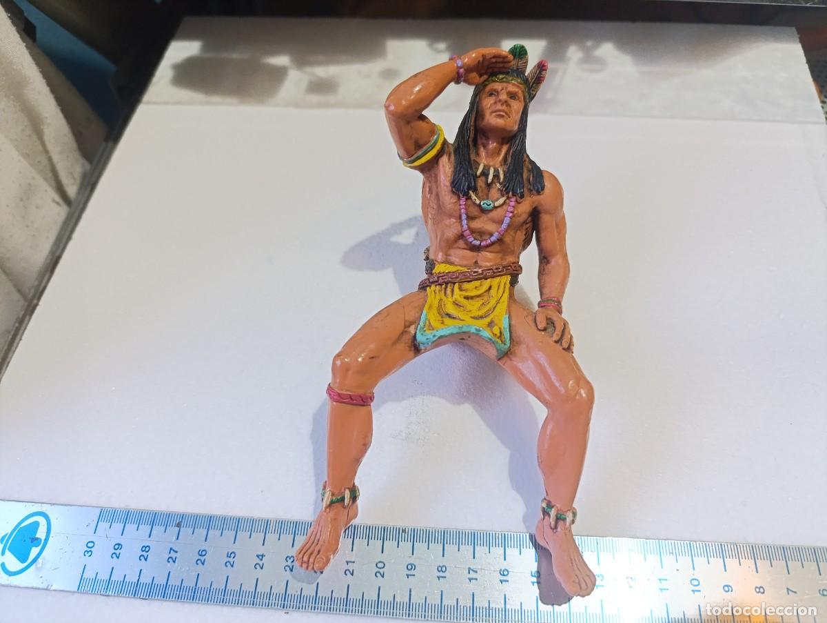 Figure di Gomma e PVC: FIGURA DE PVC - INDIO - SERIE GRANDE - COMANSI - ( VA SOBRE UN CABALLO )