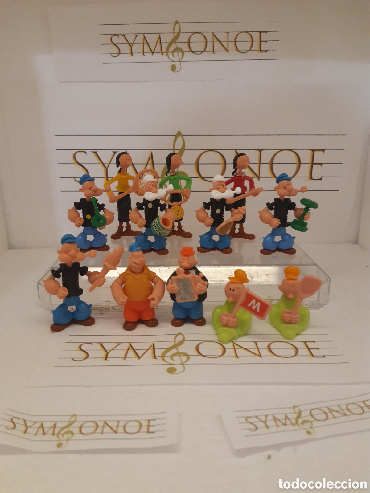Figuras de Borracha e PVC: 12 figuras de la colecci&oacute;n Kinder Sorpresa Popeye Olivia Brutus a&ntilde;os 90