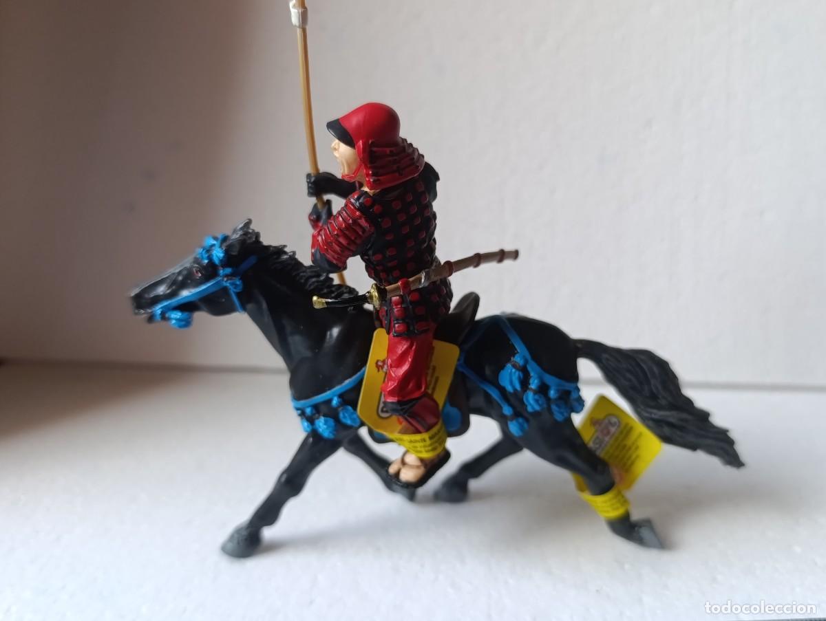 Figuras de goma y PVC: FIGURA DE PVC - SAMURAI CON CABALLO - PLASTOY - - ( )