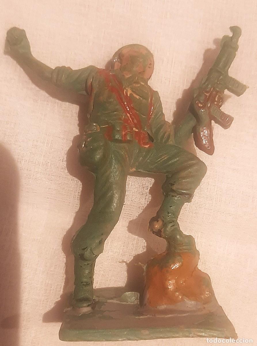 Figuras de goma y PVC: Soldado americano - 2&ordf; II Guerra Mundial - Americanos en combate - pl&aacute;stico - Pech original a&ntilde;os 60