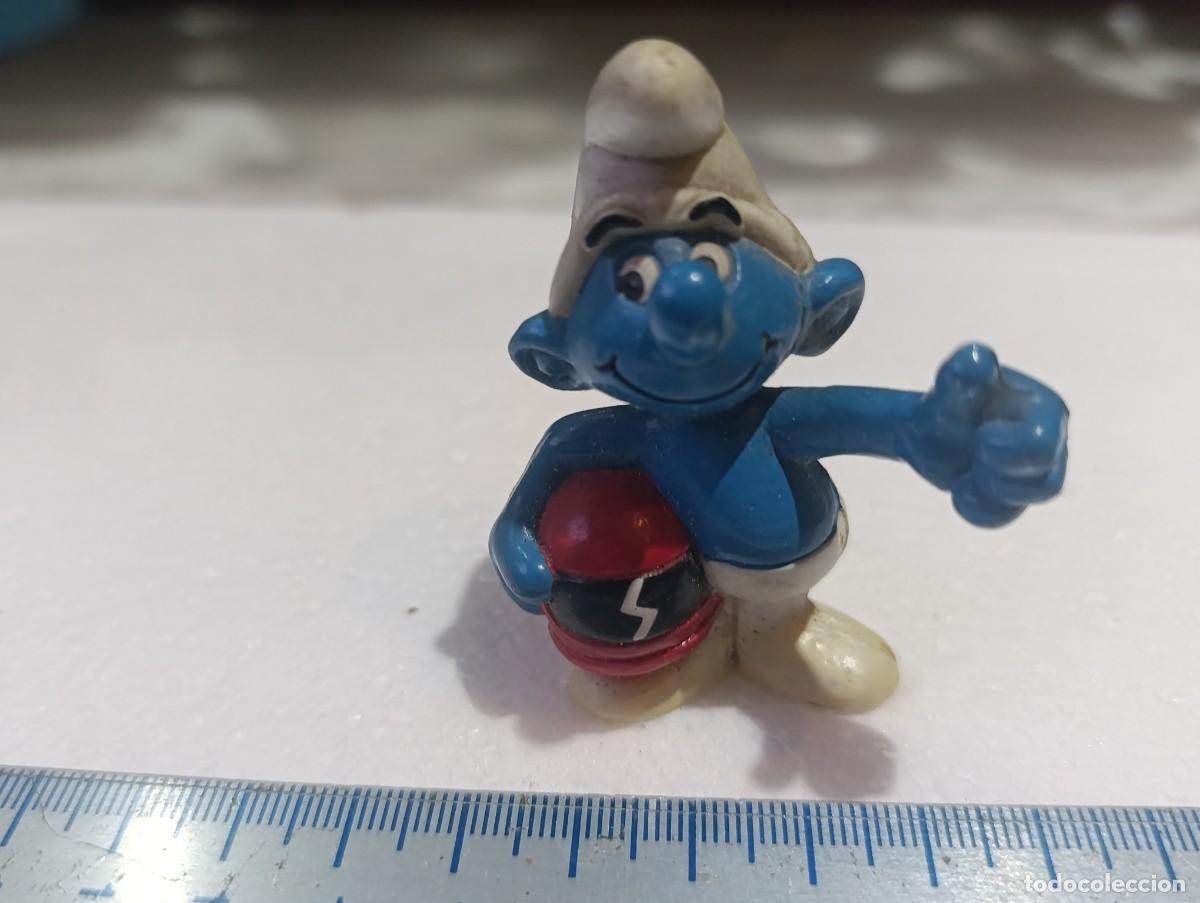 Figuras de goma y PVC: FIGURA DE PVC - PITUFO PILOTO - PEYO - ( )