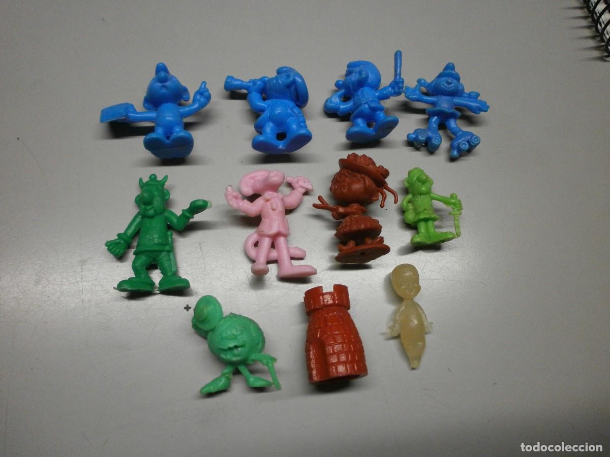 Figuras de goma y PVC: lote de figuras dunkin pitufos asterix ajedrez y mas phoskitos panrico cropan