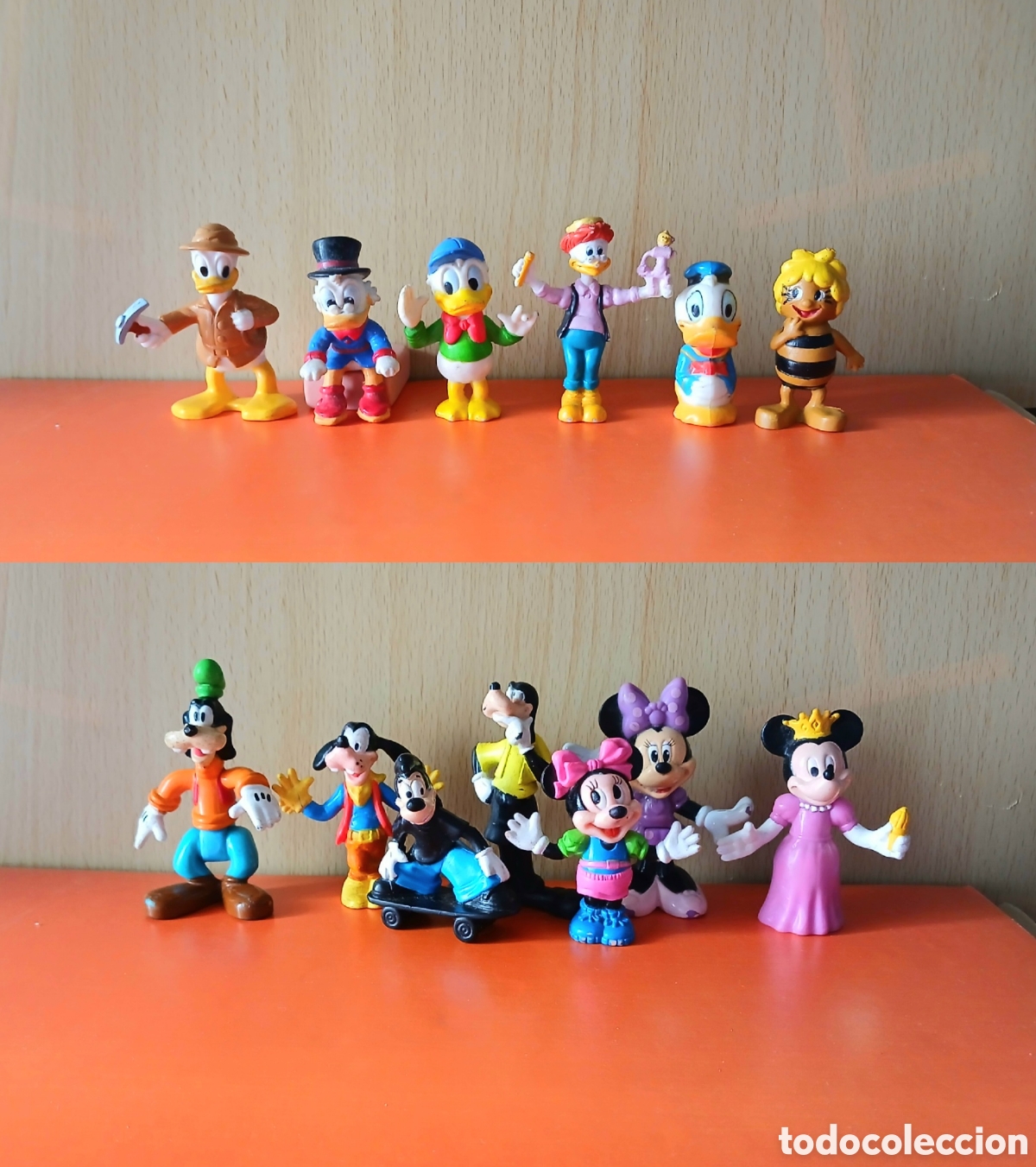 Figuras de goma y PVC: Figuras 1,5&euro; PVC Eura Spain de Donald Mickey Mousse Pluto Goofy