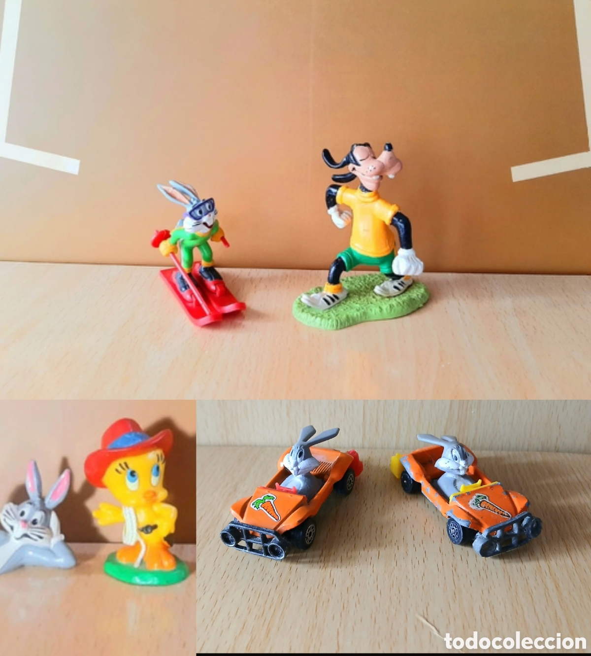 Figuras de goma y PVC: Figuras Bugs Bunny Piolin y Goofy Comics Spain Bully 1983 west germany