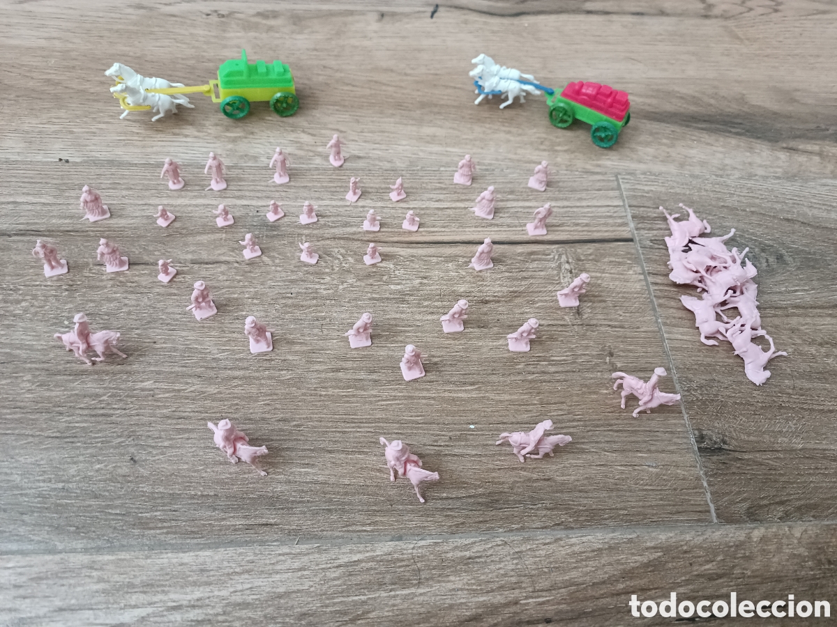 Figuras de goma y PVC: Lote de pioneros del Oeste - montaplex