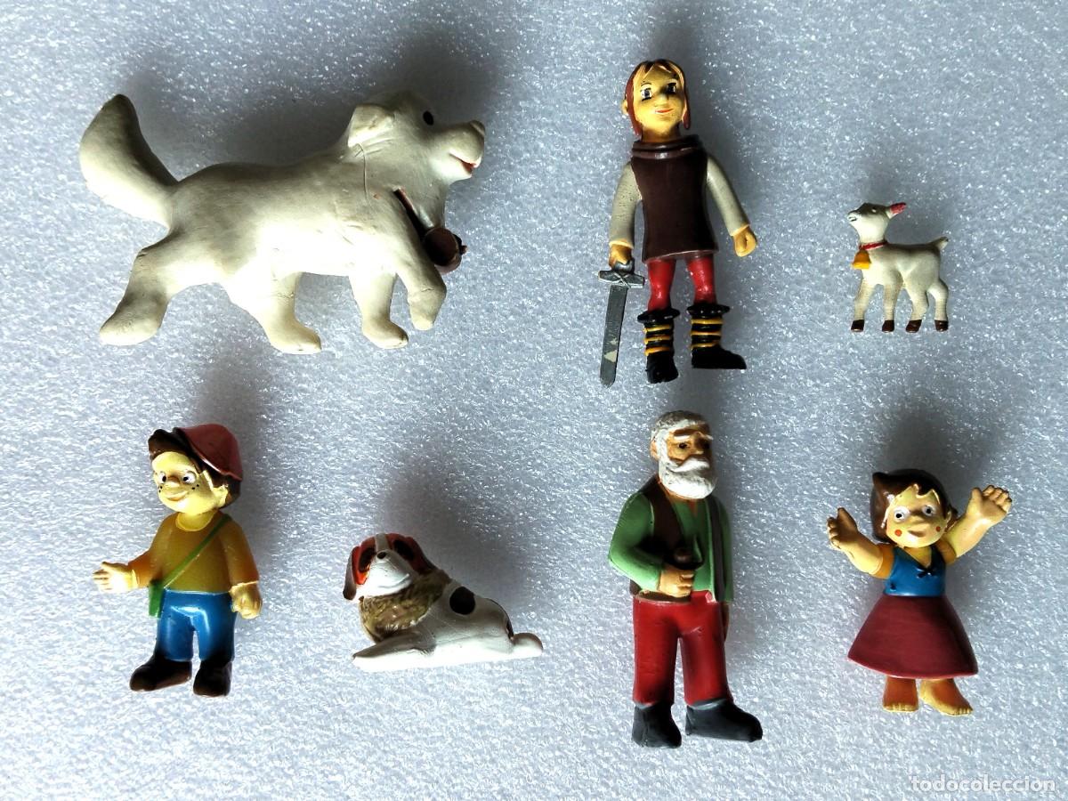 Figuras de goma y PVC: LOte de pvs- Heidi, Ruy Cid, Belle y Sebastian -- Reservado`************