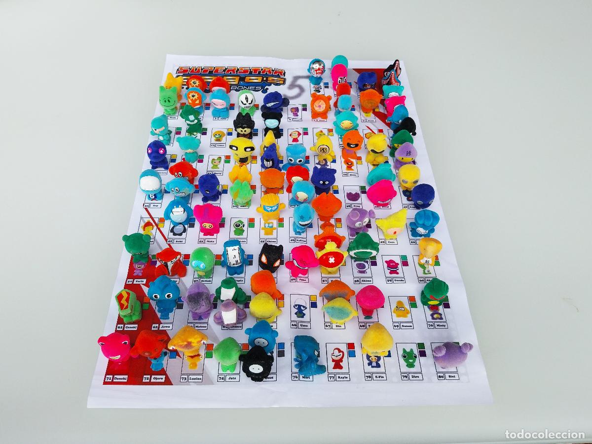 Figuras de goma y PVC: COLECCI&Oacute;N CON 90 GOGOS CRAZY BONES SUPERSTAR DE LA SERIE 5, MAGIC BOX 2010. FIGURAS DE TERCIOPELO