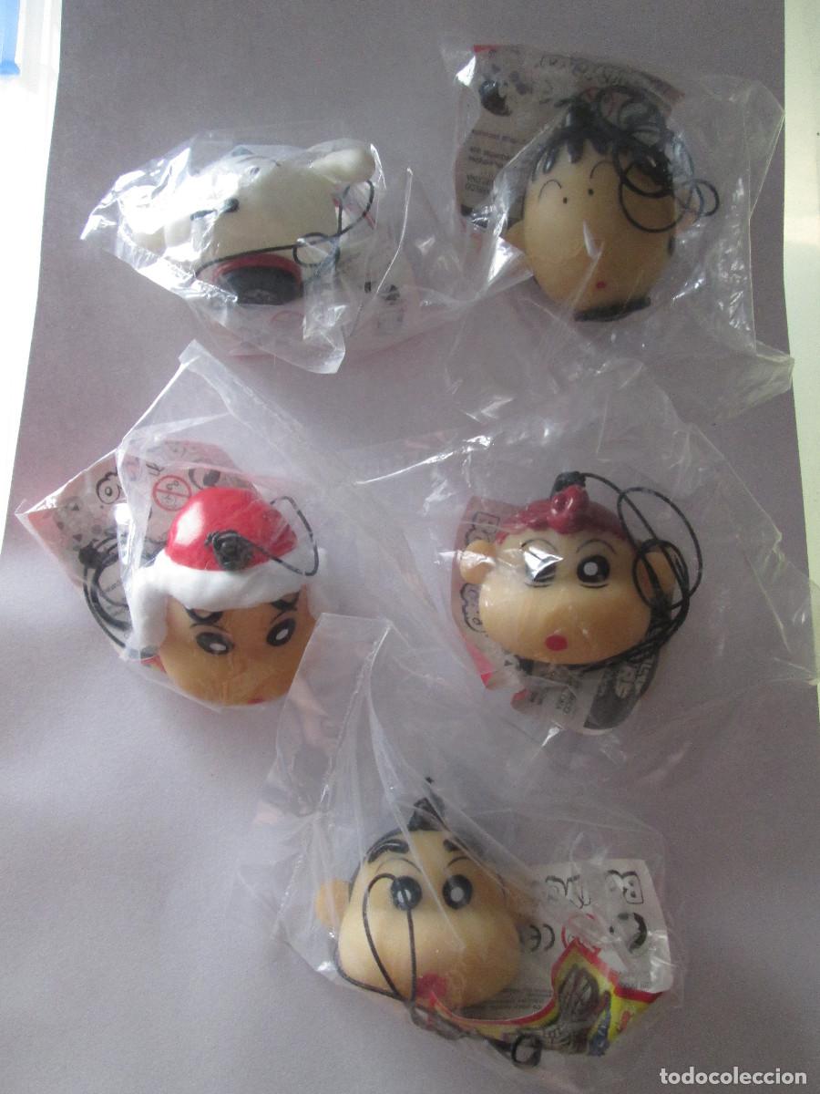 Figuras de goma y PVC: 5 ATRAPATAZOS RAPPERS - SHINCHAN - BO CHAN - NEVADO (SHIRO) BOLLYCAO 1997 PRECINTADOS