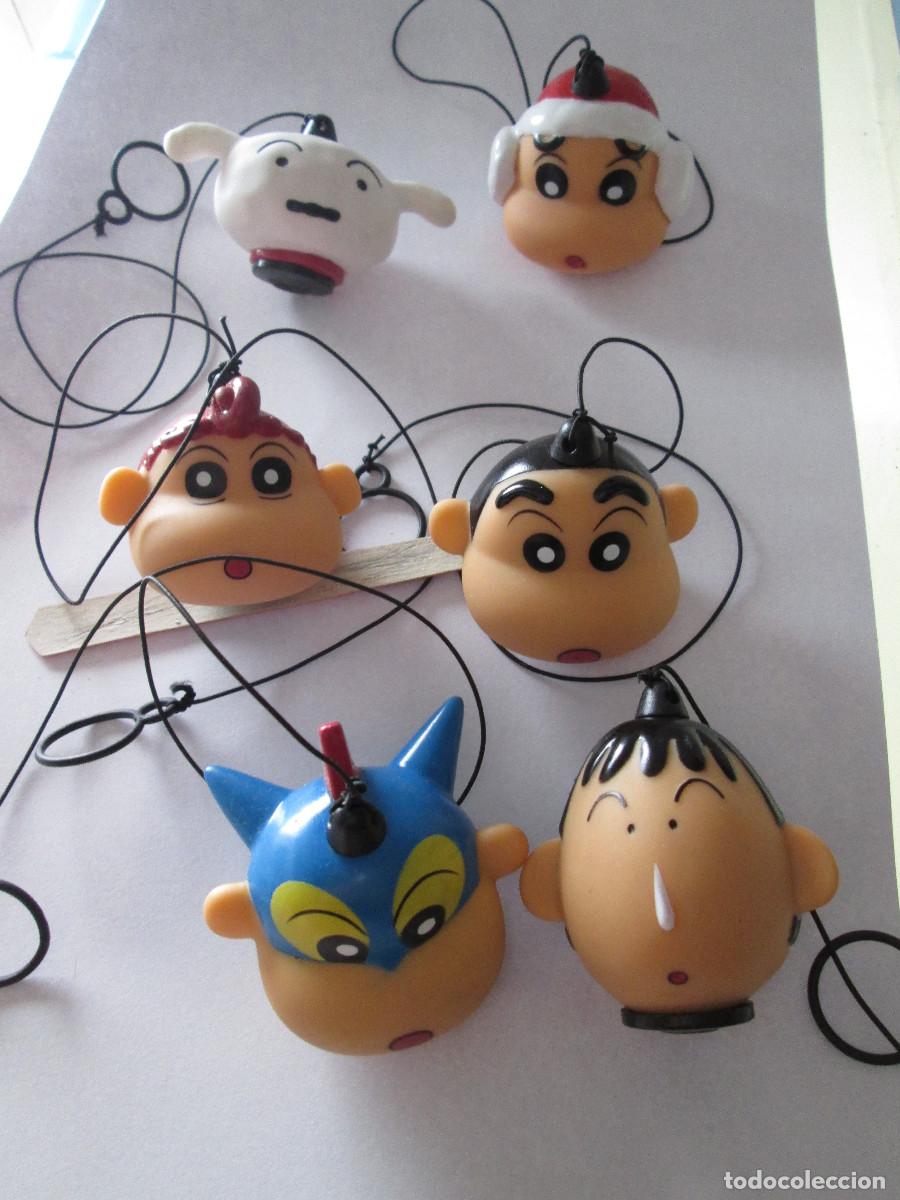 Figuras de goma y PVC: 6 ATRAPATAZOS RAPPERS - ULTRA HEROE - SHINCHAN - BO CHAN - NEVADO (SHIRO) BOLLYCAO 1997