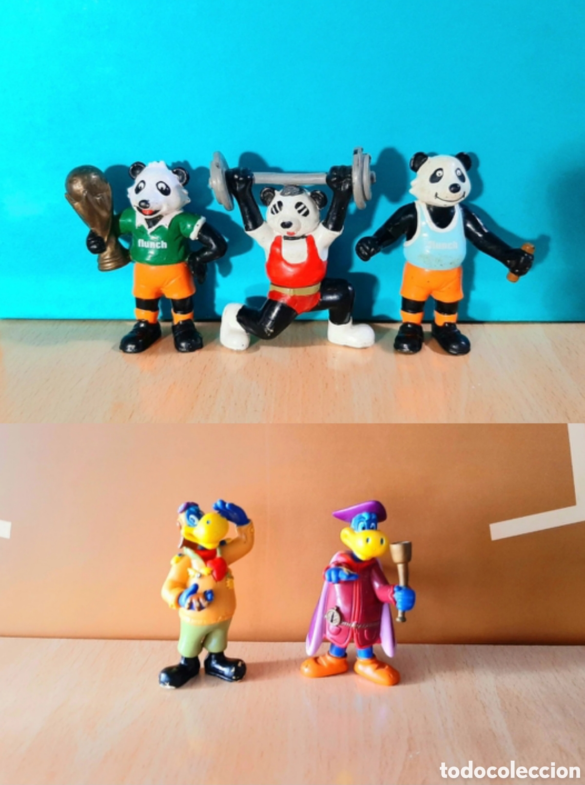 Figuras de goma y PVC: Lote figuras 2&euro; Danonino y Osos Panda restaurantes Flunch y El Pozo
