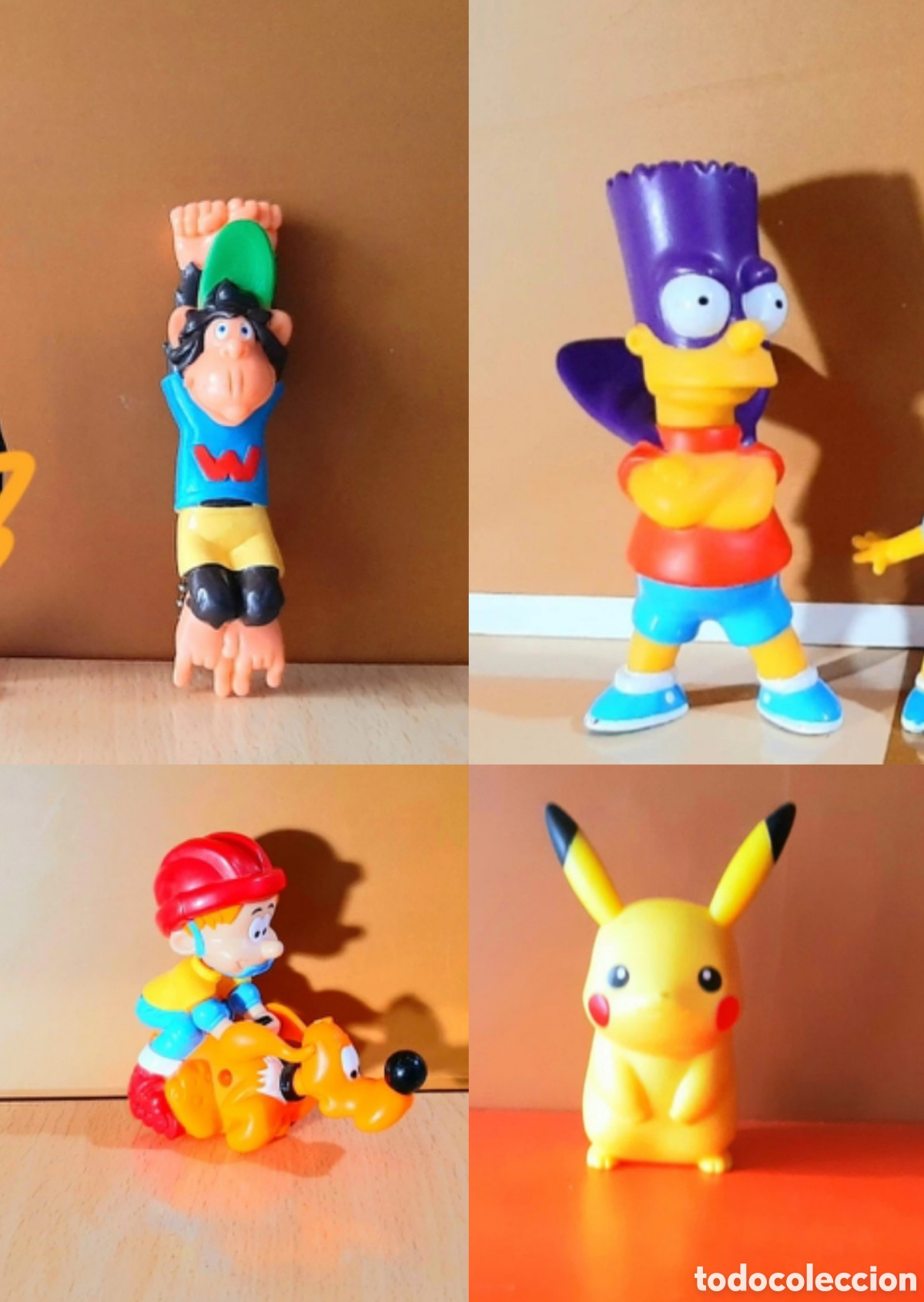 Figuras de goma y PVC: Figuras Bart Simpson - Pikachu - Waikiki - Boule Bill de Quick
