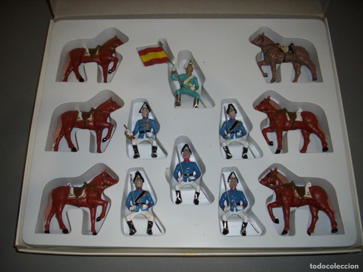Figuras de goma y PVC: Caja SOLDIS anos 70 Ref. 703 - DRAGONES A CABALLO - Reamsa Gomarsa Jecsan. Envio Incluido.