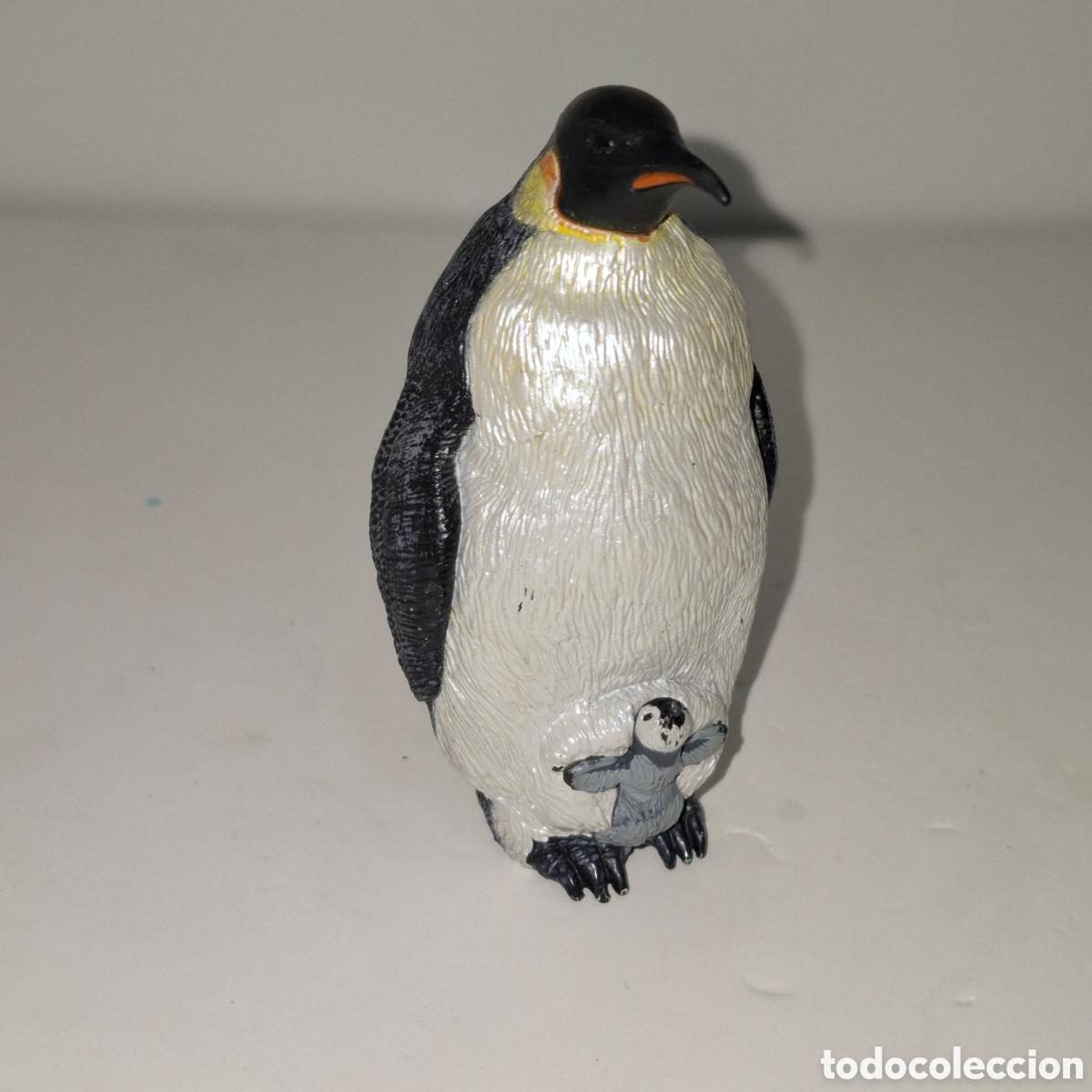 Figuras de goma y PVC: SCHLEICH FIGURA DE PVC MADE IN GERMANY PINGUINO CON SU CRIA SERIE ANIMALES SALVAJES ZOO