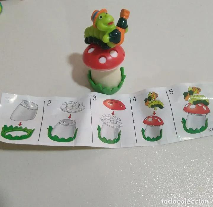 Figuras de goma Kinder: BICHO GUSANO SETA GUITARRA K99 99 BPZ PAPEL BICHO SETITA mu&ntilde;eco kinder