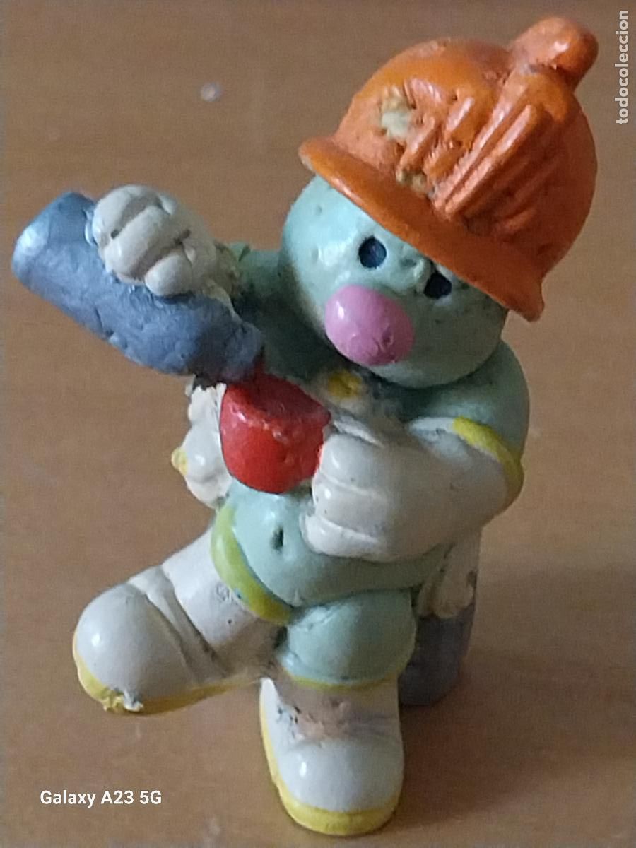Figuras de goma y PVC: FRAGGLE ROCK DOOZER CURRI BEBIENDO TERMO FIGURA SCHLEICH A&Ntilde;OS 80 ORIGINAL GOMA 5.5CMS ALTO