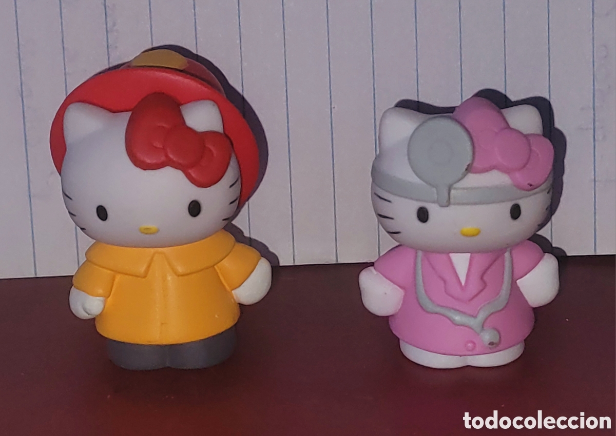 Figuras de goma y PVC: Bonito lote 2 figuras pvc Hello Kitty marca Sanrio 2011