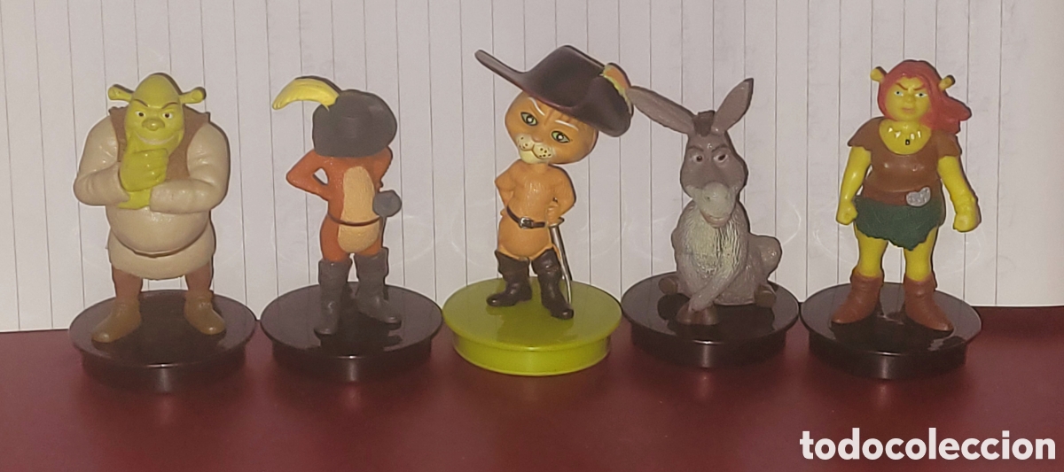 Figuras de goma y PVC: Bonito lote 5 figuras pvc plastico Shrek marca Certified