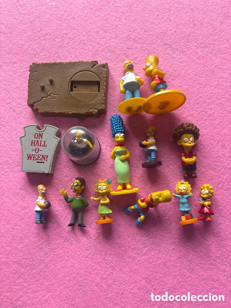 Figuras de goma y PVC: Lote de peque&ntilde;as figuras The Simpsons (A8)
